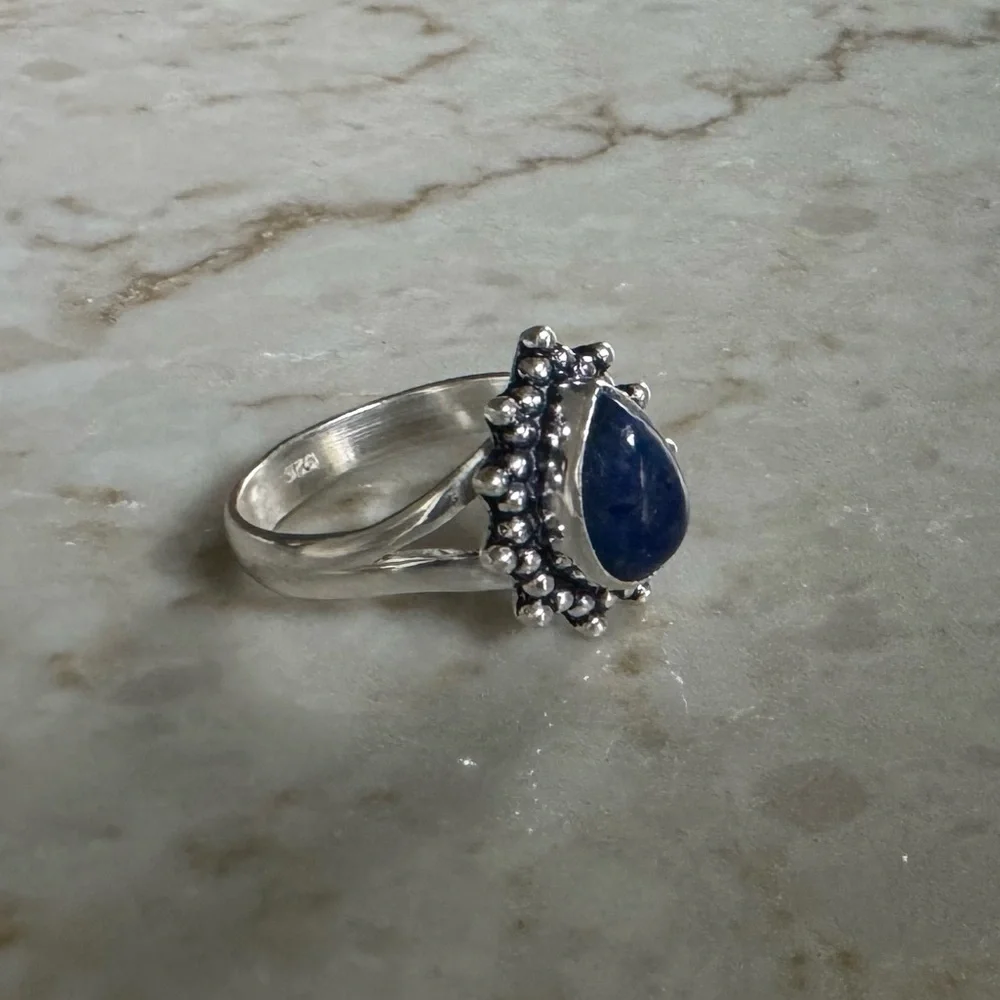 NWOT Sundance Inky Harbor Ring, Lapis Lazuli, Sterling Silver
